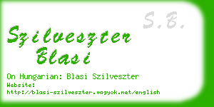 szilveszter blasi business card